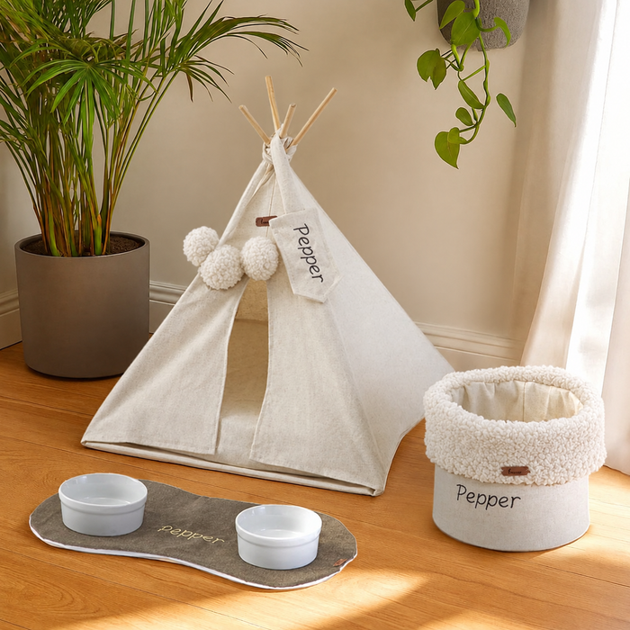 Tocca - Kit Tenda Caminha Pet de Linho