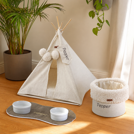 Tocca - Kit Tenda Caminha Pet de Linho