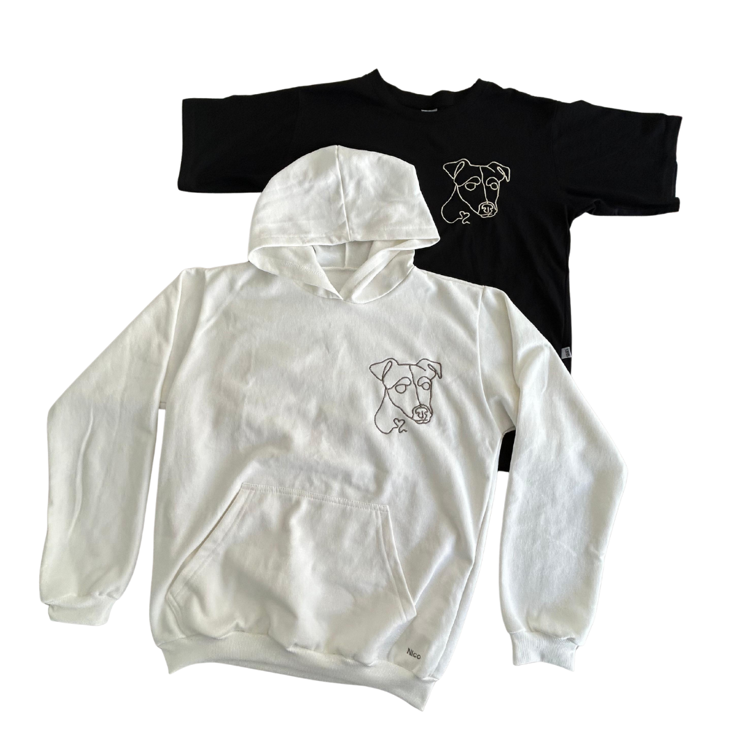 Kit Moletom e Camiseta Bordados Personalizados