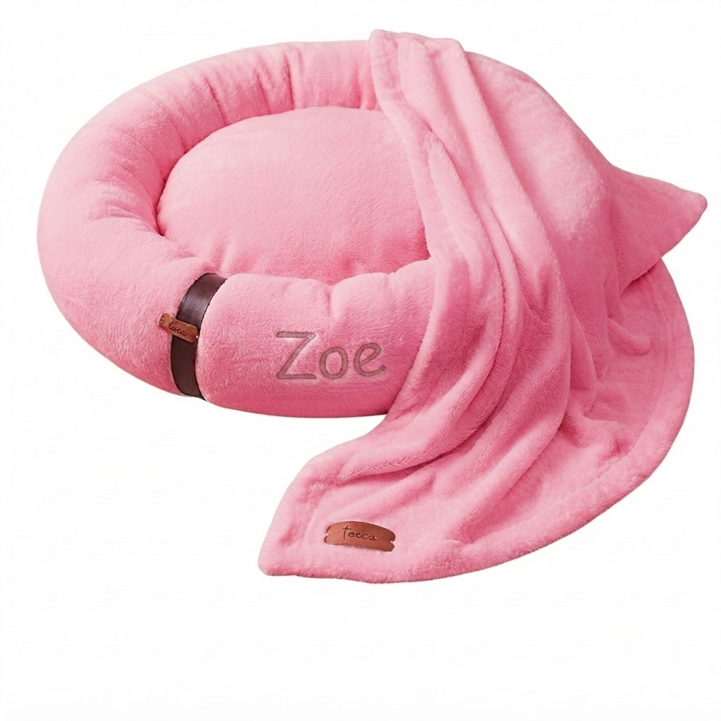 Kit Cama Nuvem Pet + Manta de Fleece - Cores Variadas